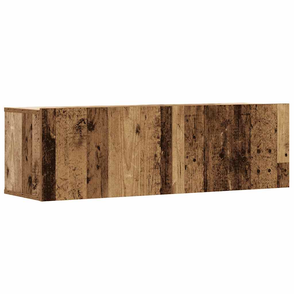 Tv-wandmeubelen 3 st 100x30x30 cm bewerkt hout oud houtkleurig is nu te koop bij PeponiXL, paradijselijk wonen!