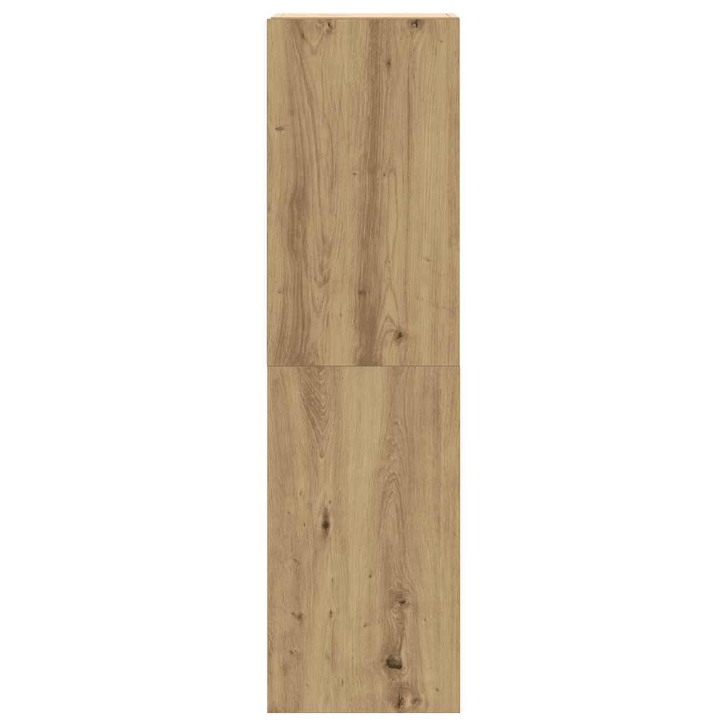 8-delig Tv-meubelset wandmontage bewerkt hout artisanaal eiken is nu te koop bij PeponiXL, paradijselijk wonen!