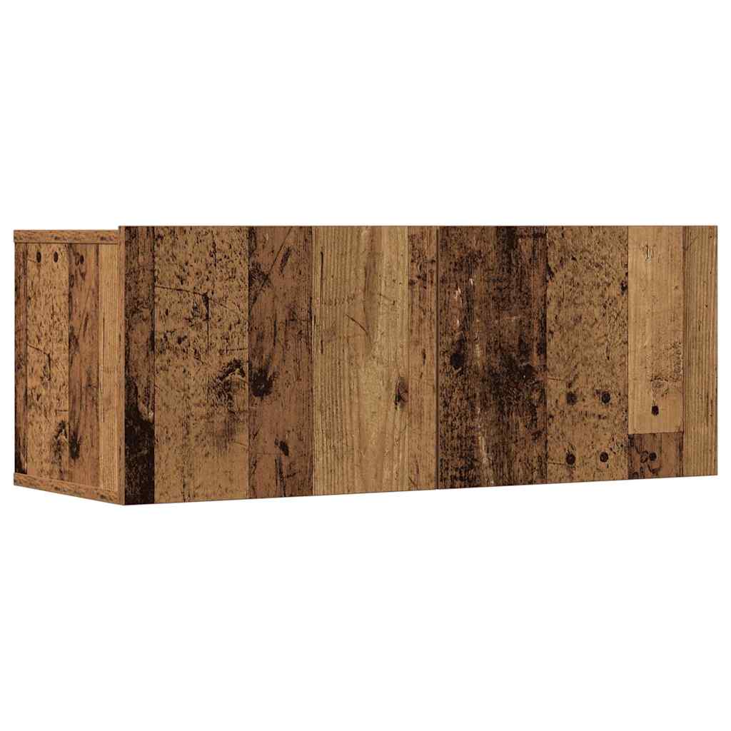 7-delig Tv-meubelset wandmontage bewerkt hout oud houtkleurig is nu te koop bij PeponiXL, paradijselijk wonen!