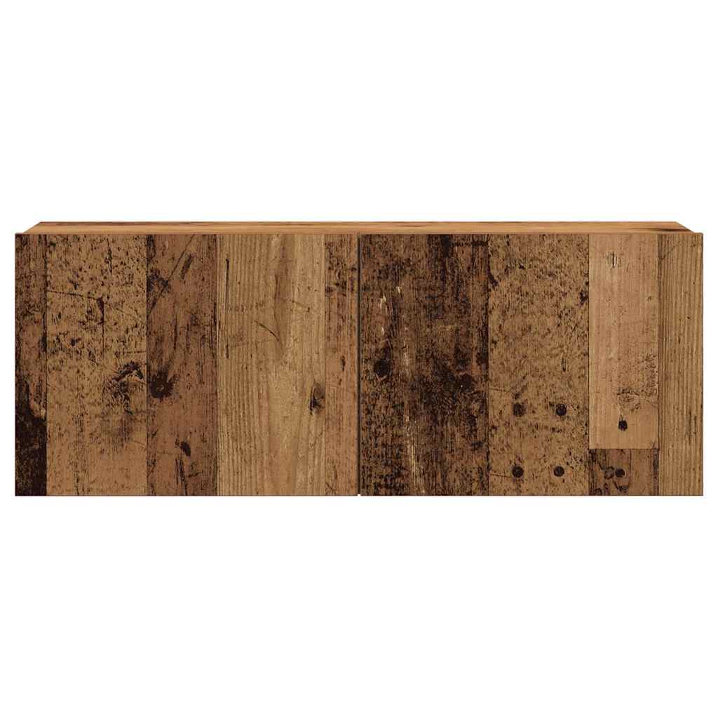 7-delig Tv-meubelset wandmontage bewerkt hout oud houtkleurig is nu te koop bij PeponiXL, paradijselijk wonen!