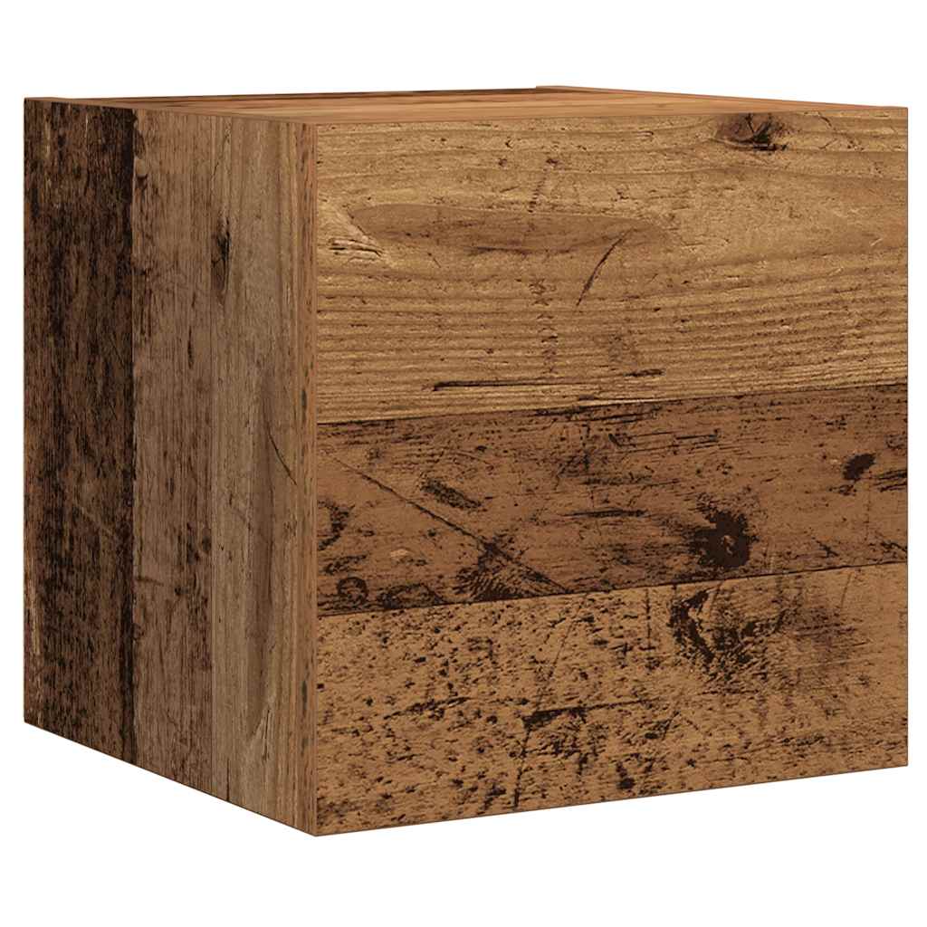 7-delig Tv-meubelset wandmontage bewerkt hout oud houtkleurig is nu te koop bij PeponiXL, paradijselijk wonen!