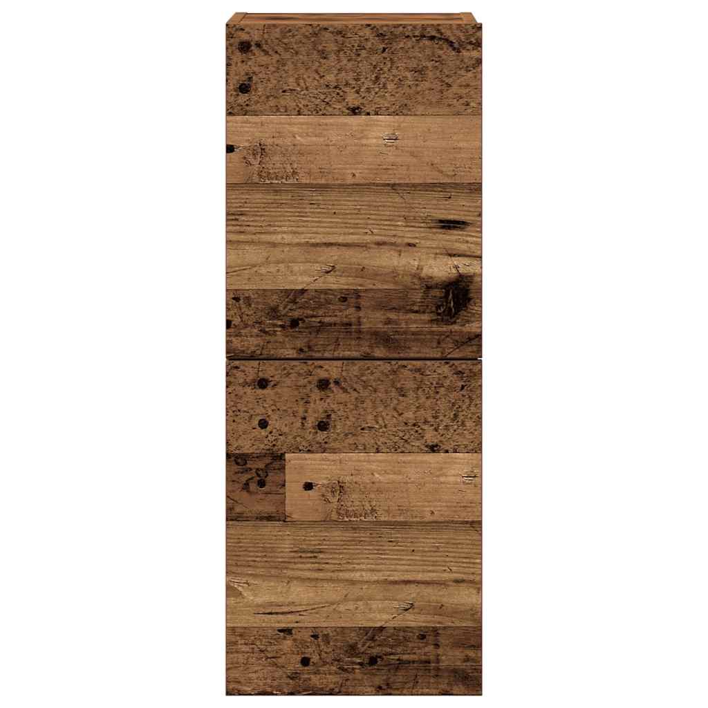 4-delig Tv-meubelset wandmontage bewerkt hout oud houtkleurig is nu te koop bij PeponiXL, paradijselijk wonen!