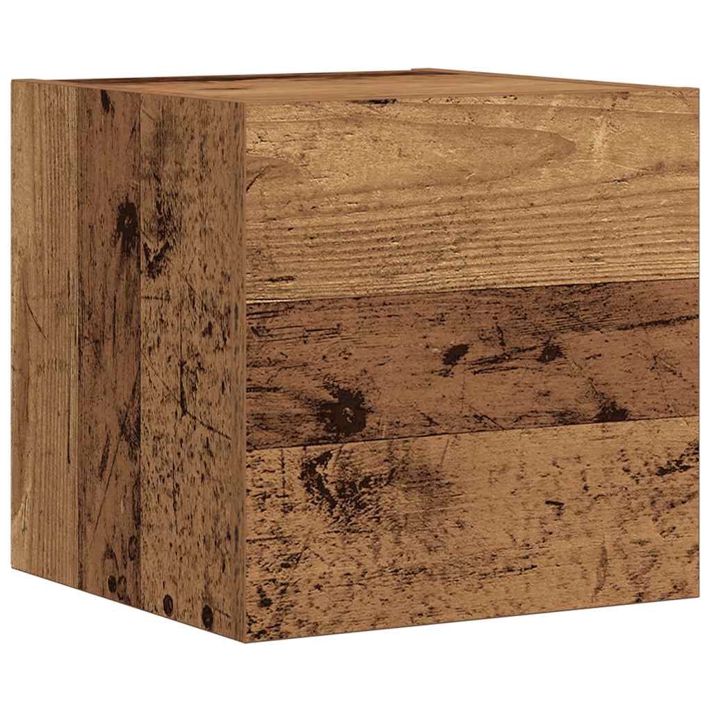 7-delig Tv-meubelset wandmontage bewerkt hout oud houtkleurig is nu te koop bij PeponiXL, paradijselijk wonen!