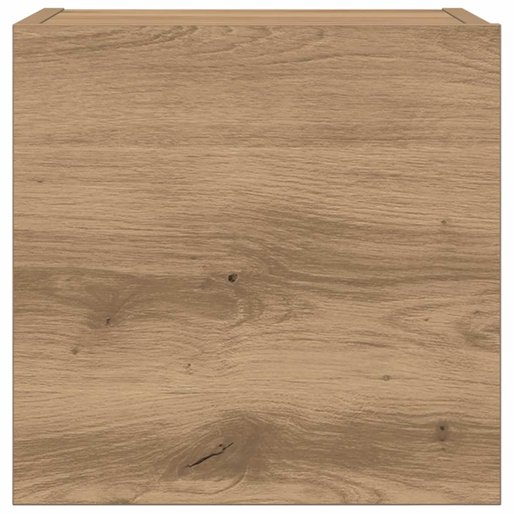 7-delig Tv-meubelset wandmontage bewerkt hout artisanaal eiken is nu te koop bij PeponiXL, paradijselijk wonen!