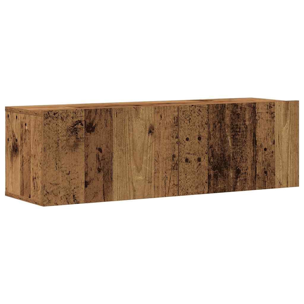 7-delig Tv-meubelset wandmontage bewerkt hout oud houtkleurig is nu te koop bij PeponiXL, paradijselijk wonen!