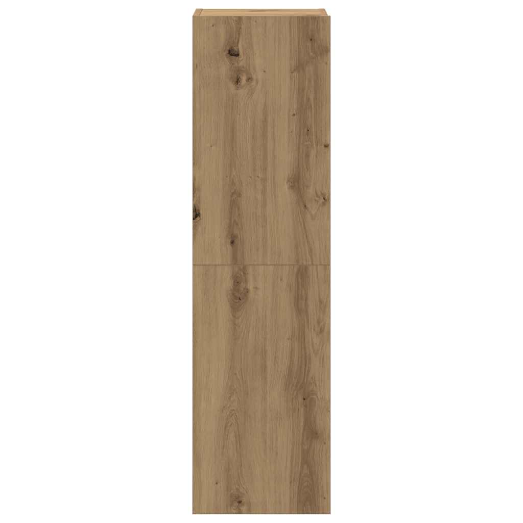 7-delig Tv-meubelset wandmontage bewerkt hout artisanaal eiken is nu te koop bij PeponiXL, paradijselijk wonen!