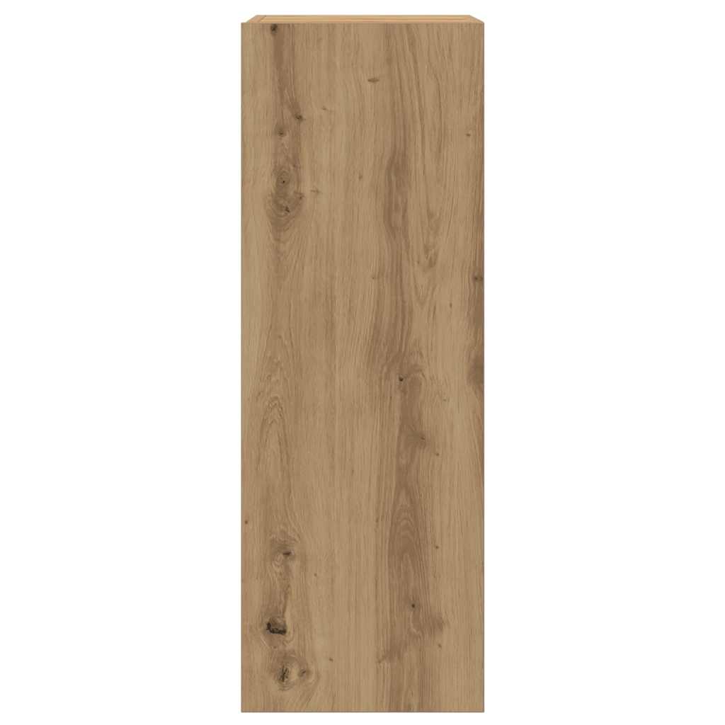 8-delig Tv-meubelset wandmontage bewerkt hout artisanaal eiken is nu te koop bij PeponiXL, paradijselijk wonen!