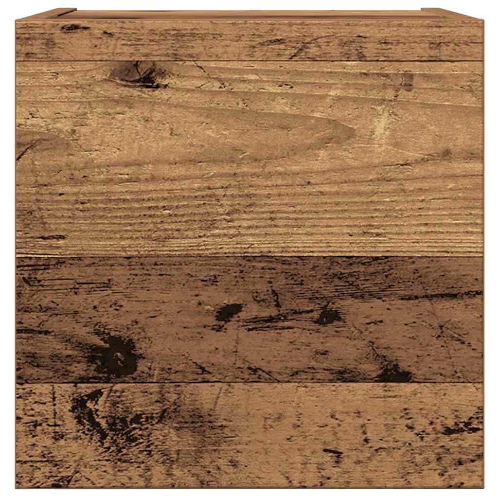 4-delig Tv-meubelset wandmontage bewerkt hout oud houtkleurig is nu te koop bij PeponiXL, paradijselijk wonen!