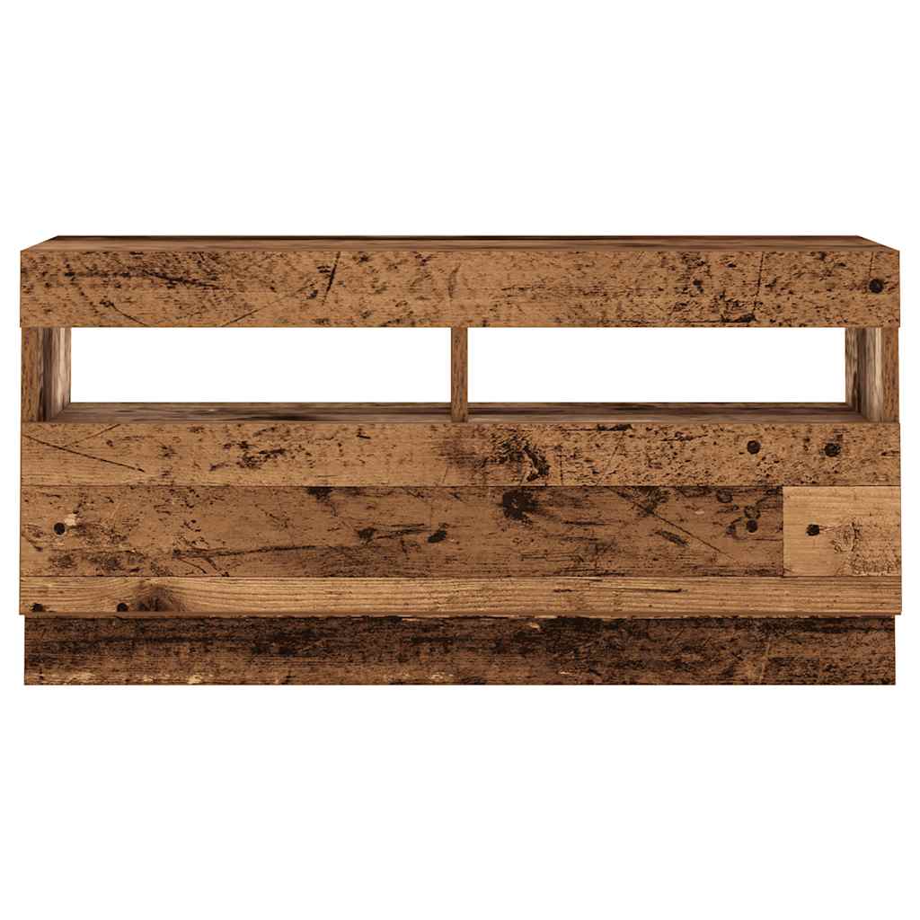 Tv-meubel met LED 180x35x40 cm bewerkt hout oud hout is nu te koop bij PeponiXL, paradijselijk wonen!