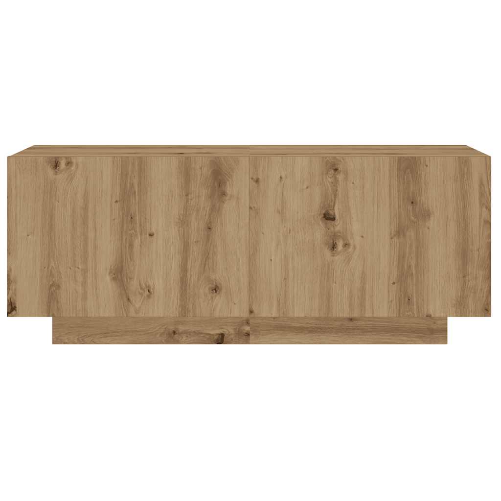 Tv-meubel met LED 180x35x40 cm bewerkt hout artisanaal eiken is nu te koop bij PeponiXL, paradijselijk wonen!