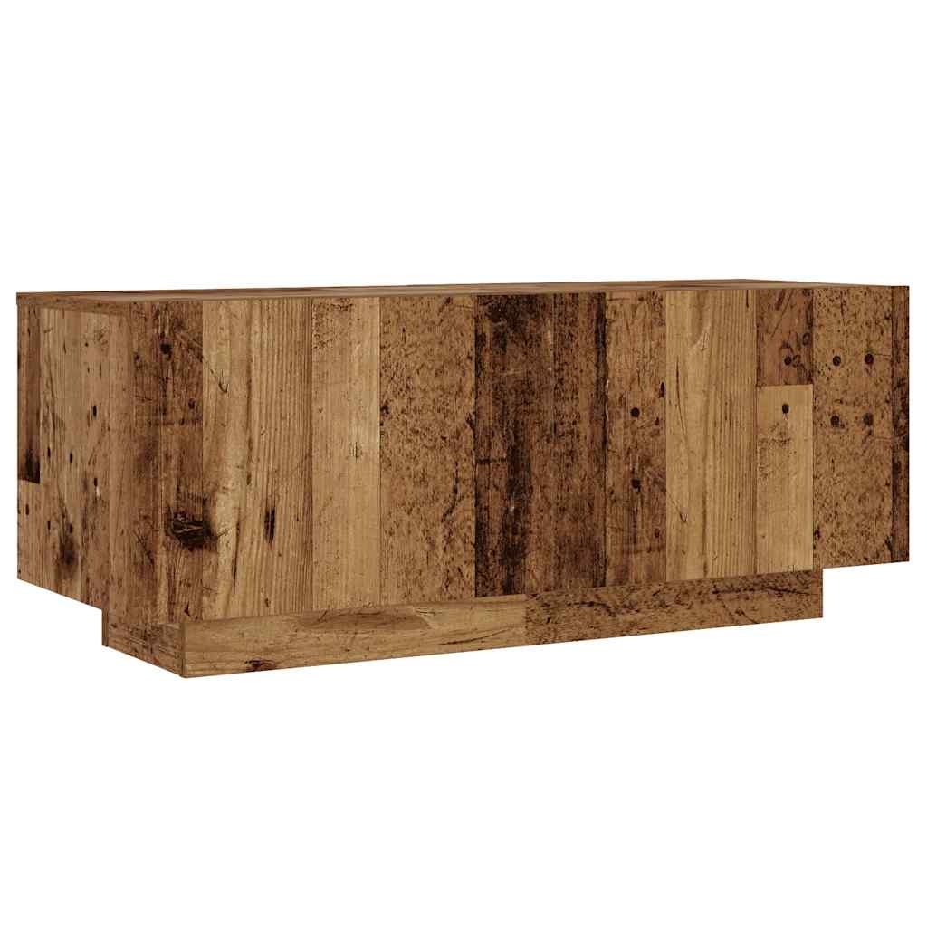 Tv-meubel met LED 200x35x40 cm bewerkt hout oud hout is nu te koop bij PeponiXL, paradijselijk wonen!