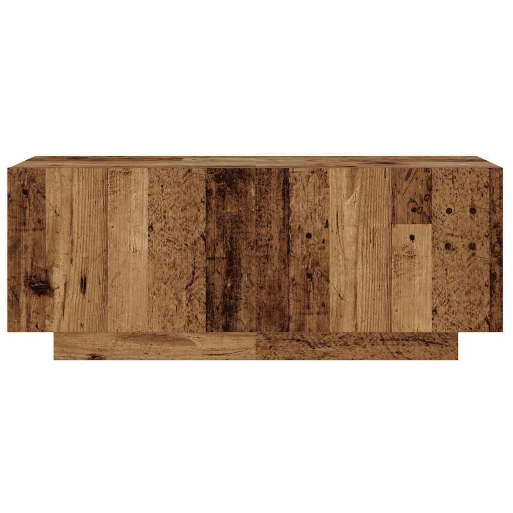 Tv-meubel met LED 260x35x40 cm bewerkt hout oud hout is nu te koop bij PeponiXL, paradijselijk wonen!