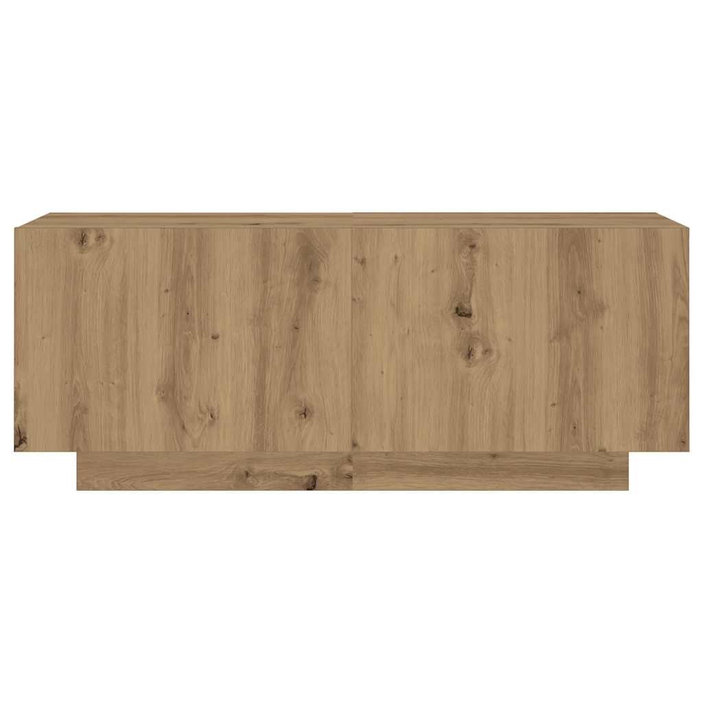 Tv-meubel met LED 300x35x40 cm bewerkt hout artisanaal eiken is nu te koop bij PeponiXL, paradijselijk wonen!