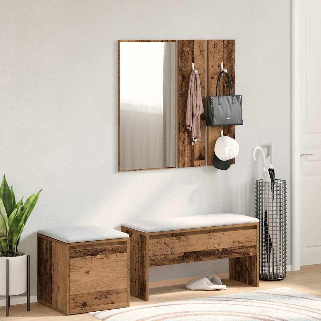 Halmeubelset bewerkt hout oud houtkleurig is nu te koop bij PeponiXL, paradijselijk wonen!