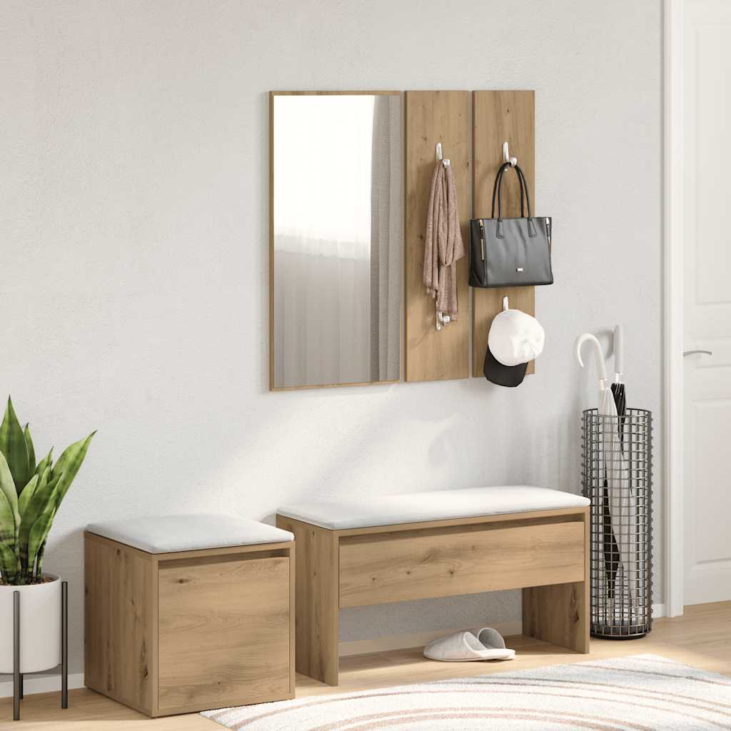 Halmeubelset bewerkt hout artisanaal eikenkleur is nu te koop bij PeponiXL, paradijselijk wonen!