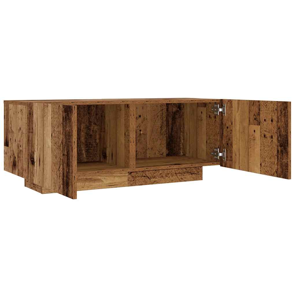 Nachtkastje 100x35x40 cm bewerkt hout oud houtkleurig is nu te koop bij PeponiXL, paradijselijk wonen!