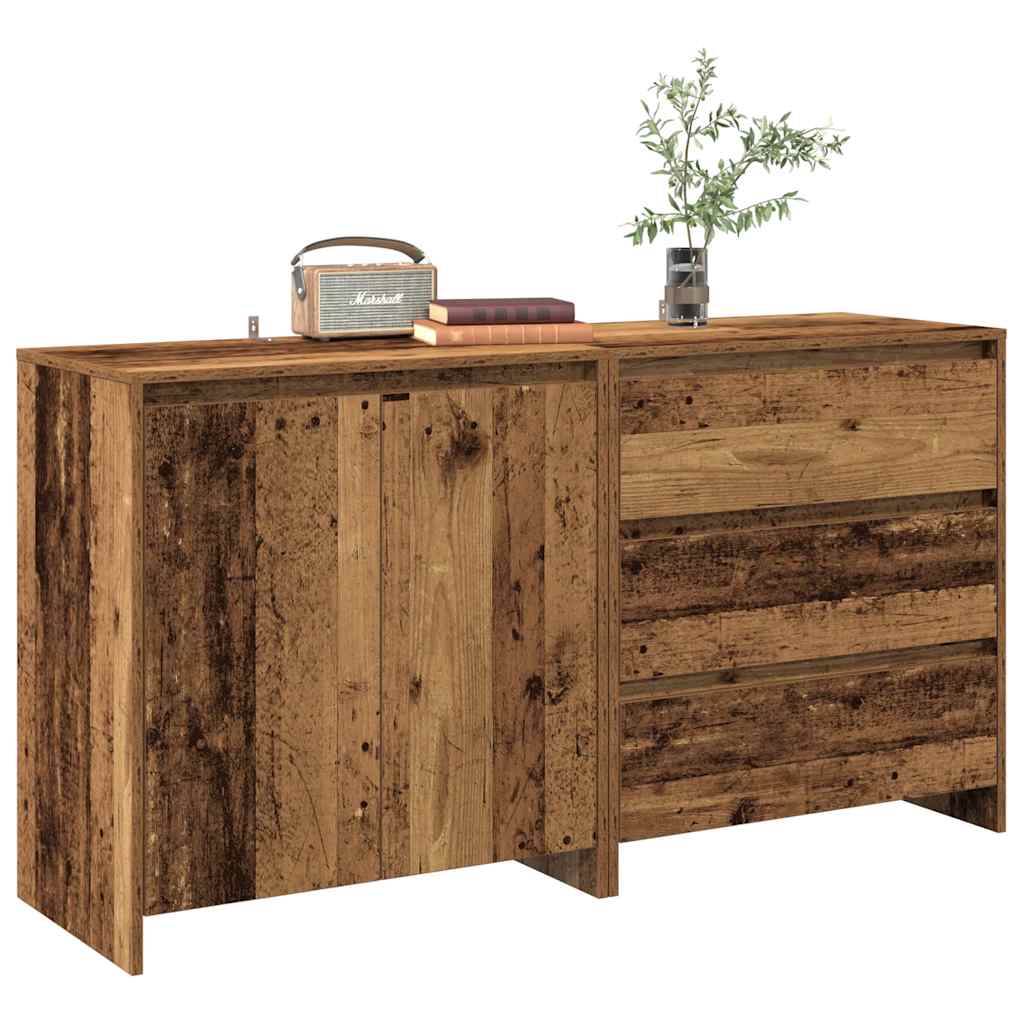 2-delige Dressoirs bewerkt hout oud houtkleurig is nu te koop bij PeponiXL, paradijselijk wonen!