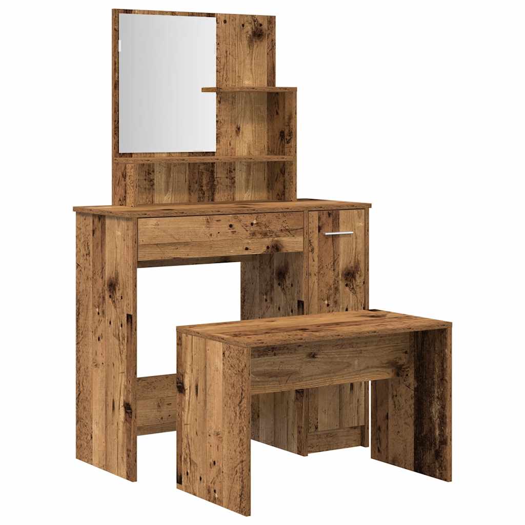 Kaptafelset bewerkt hout oud houtkleurig is nu te koop bij PeponiXL, paradijselijk wonen!