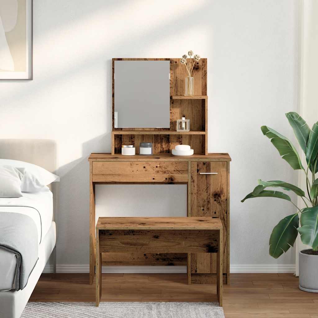 Kaptafelset bewerkt hout oud houtkleurig is nu te koop bij PeponiXL, paradijselijk wonen!