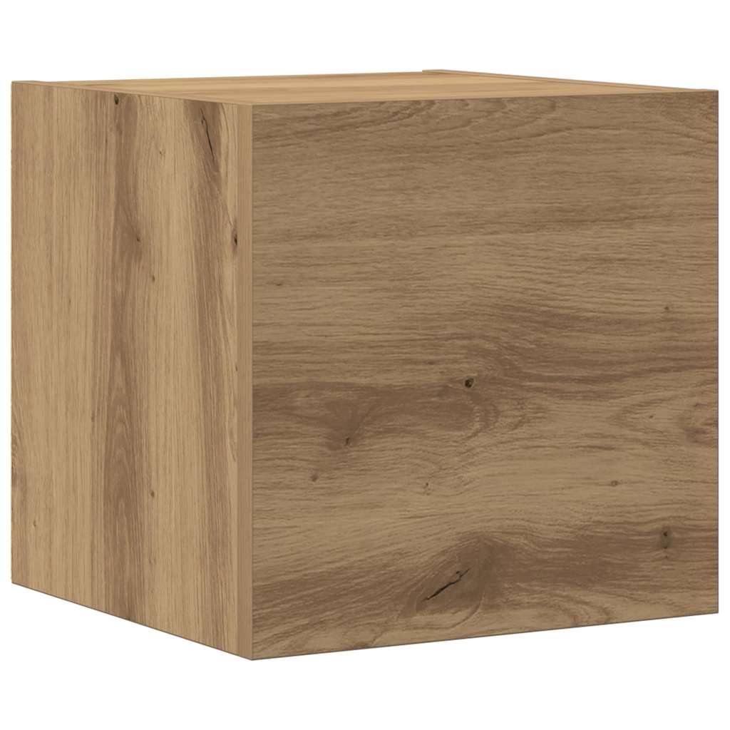 5-delig Tv-meubelset wandmontage bewerkt hout artisanaal eiken is nu te koop bij PeponiXL, paradijselijk wonen!
