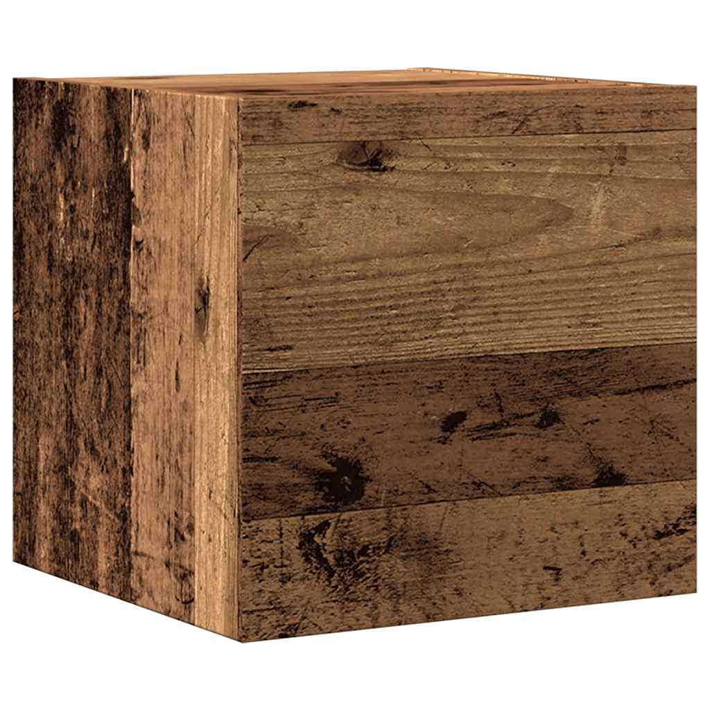 5-delig Tv-meubelset wandmontage bewerkt hout oud houtkleurig is nu te koop bij PeponiXL, paradijselijk wonen!