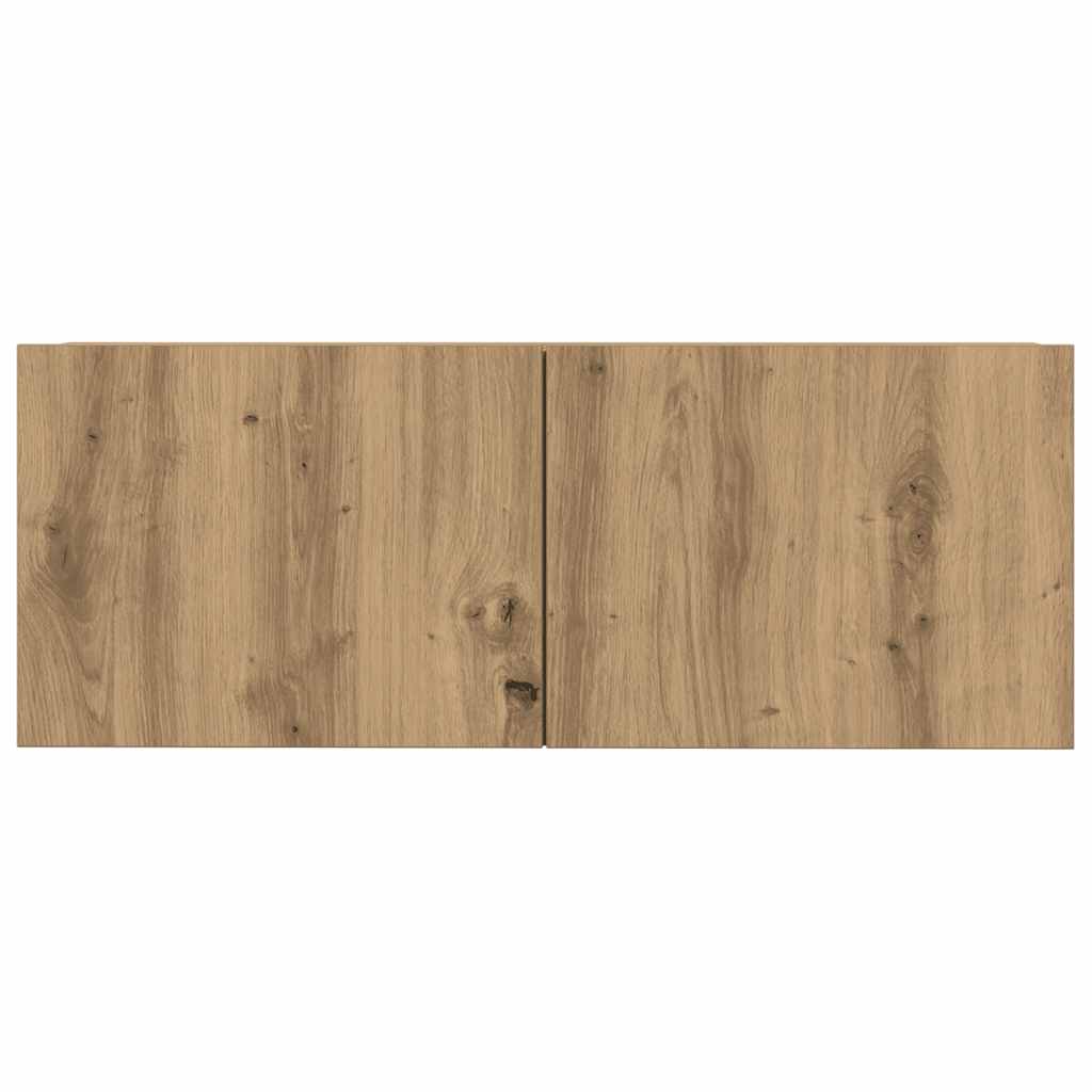 7-delig Tv-meubelset wandmontage bewerkt hout artisanaal eiken is nu te koop bij PeponiXL, paradijselijk wonen!