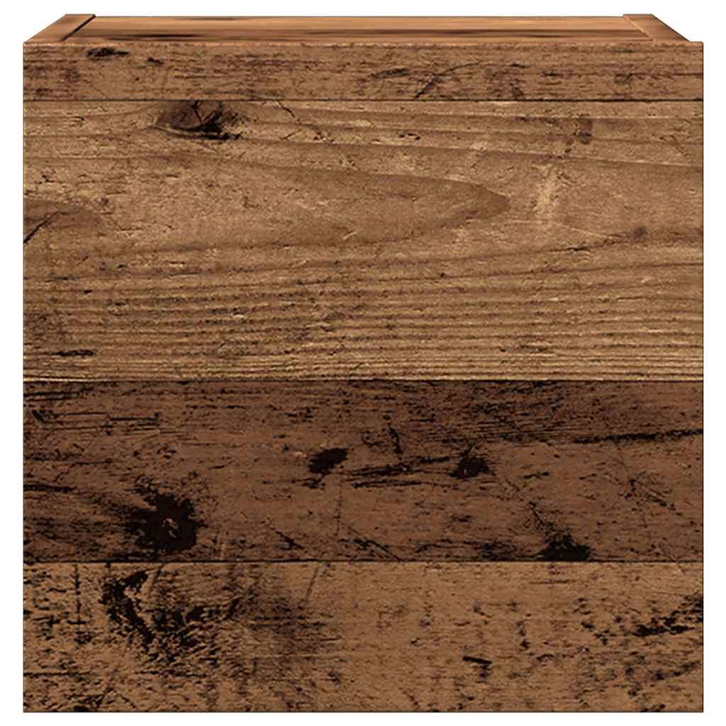 4-delig Tv-meubelset wandmontage bewerkt hout oud houtkleurig is nu te koop bij PeponiXL, paradijselijk wonen!