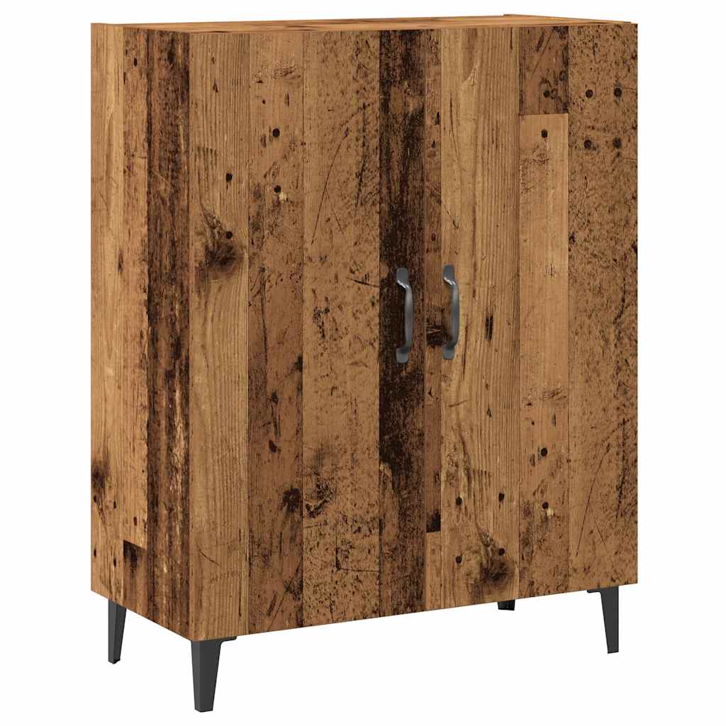 Dressoir met wandkast bewerkt hout oud houtkleurig is nu te koop bij PeponiXL, paradijselijk wonen!