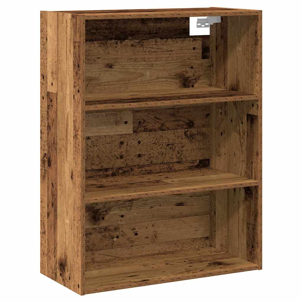 Dressoir met wandkast bewerkt hout oud houtkleurig is nu te koop bij PeponiXL, paradijselijk wonen!