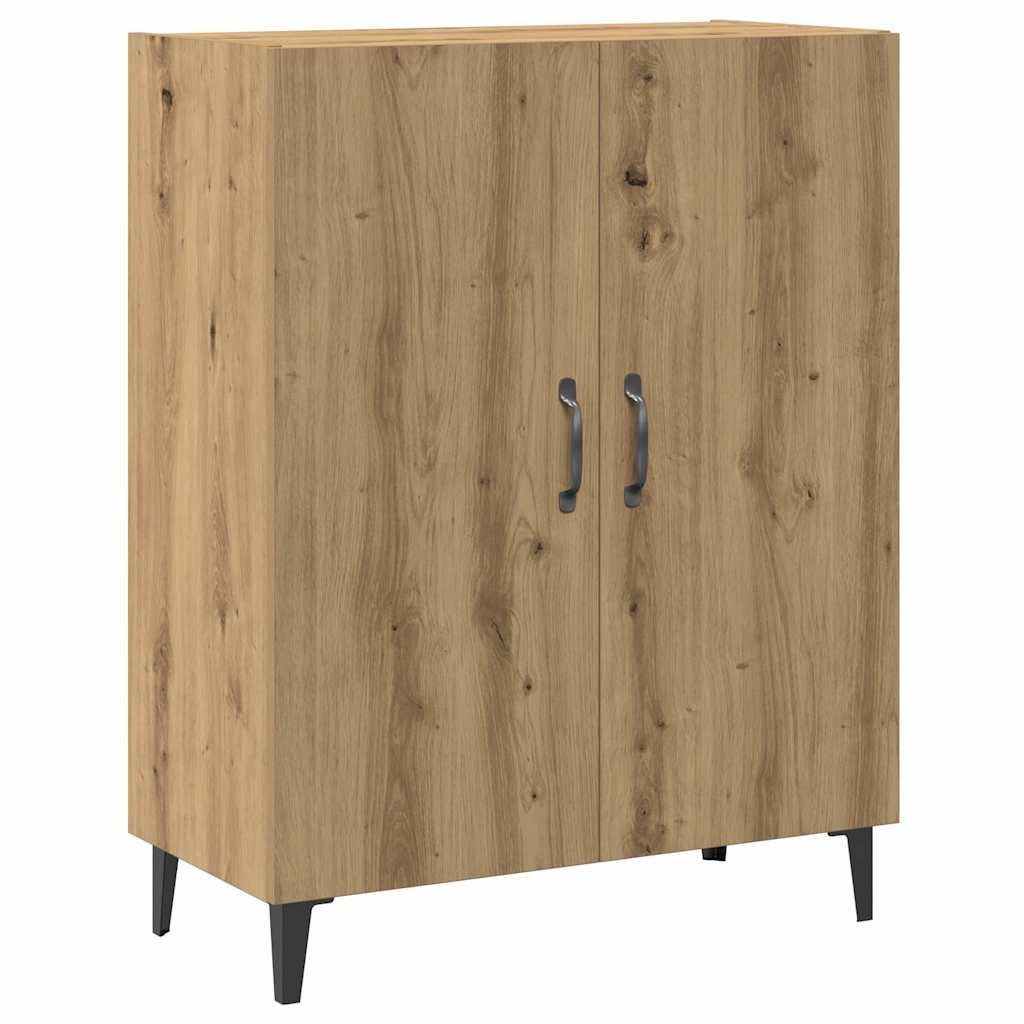 Dressoir met wandkast bewerkt hout artisanaal eikenkleur is nu te koop bij PeponiXL, paradijselijk wonen!