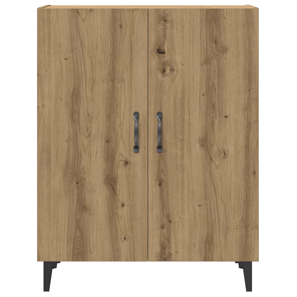 Dressoir met wandkast bewerkt hout artisanaal eikenkleur is nu te koop bij PeponiXL, paradijselijk wonen!
