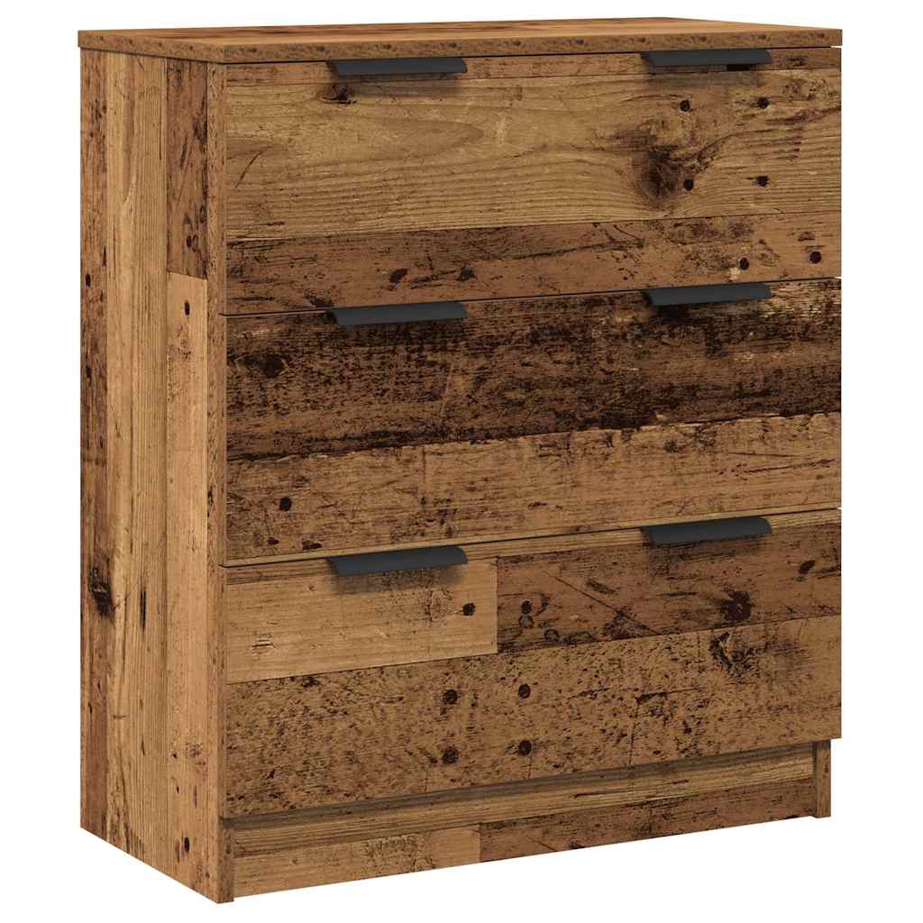 Dressoirs 3 st 60x30x70 cm bewerkt hout oud houtkleurig is nu te koop bij PeponiXL, paradijselijk wonen!