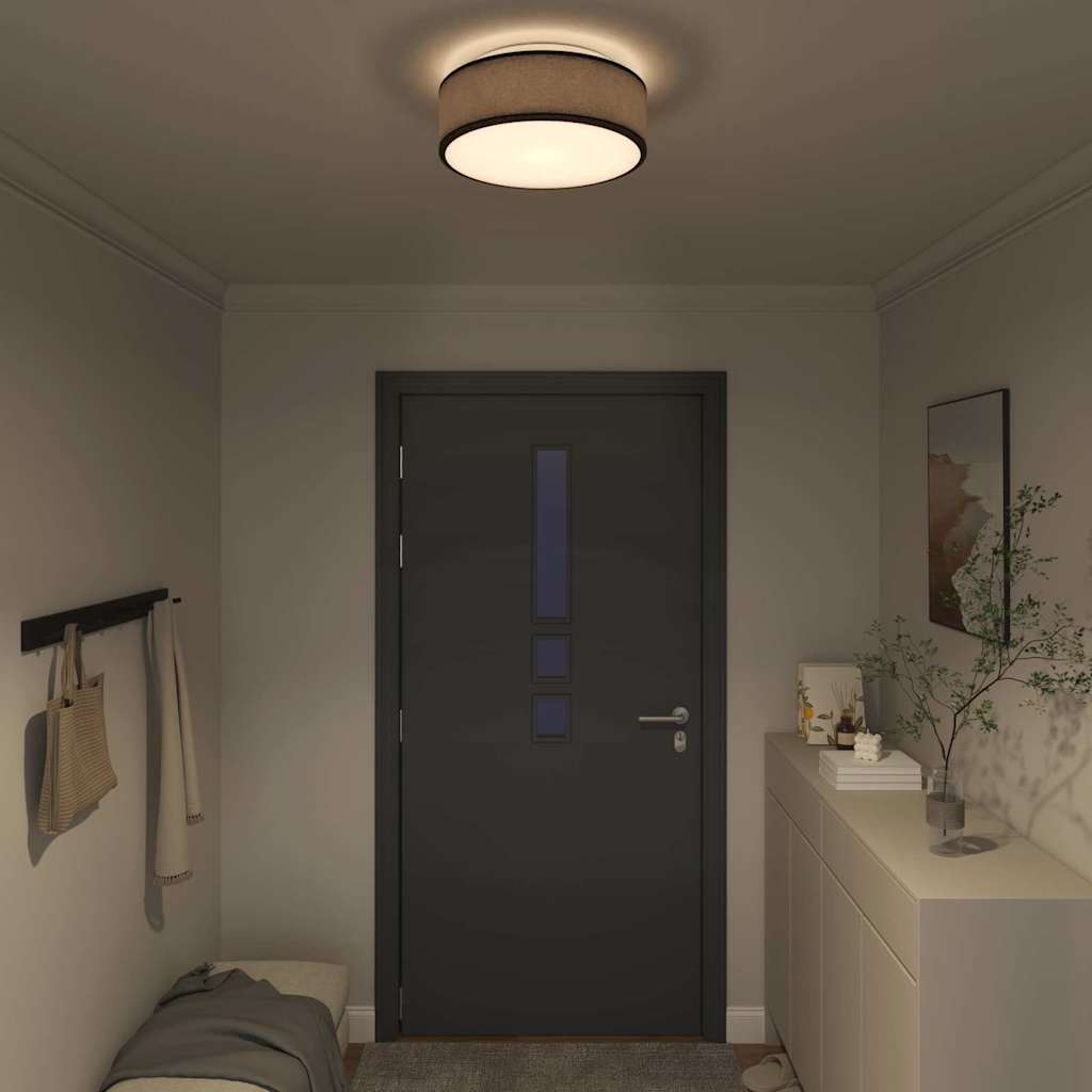 Plafonnière met schijnwerpers Zwart 38 x 38 x 13,5 cm Stof is nu te koop bij PeponiXL, paradijselijk wonen!