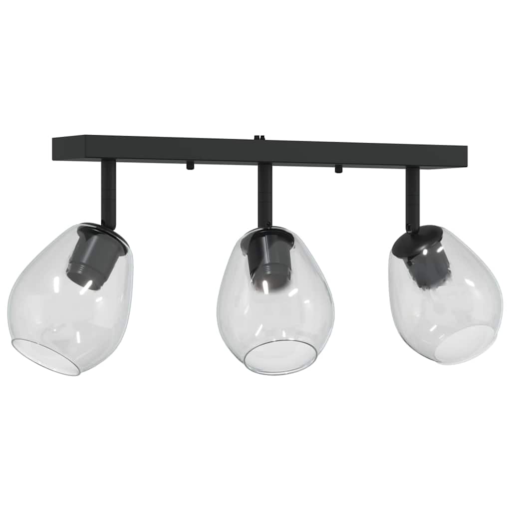 Plafondspot Zwart 54 x 13 x 26 cm Glas en Metaal is nu te koop bij PeponiXL, paradijselijk wonen!