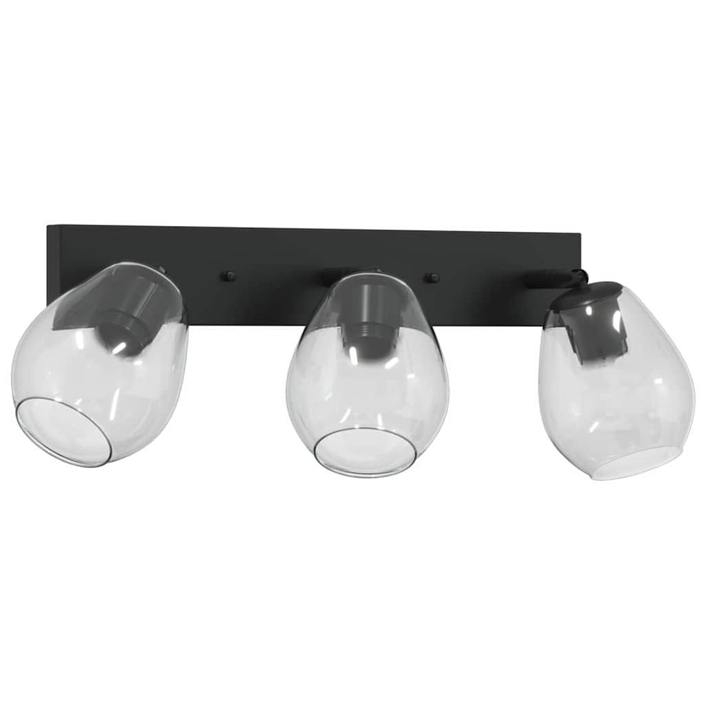 Plafondspot Zwart 54 x 13 x 26 cm Glas en Metaal is nu te koop bij PeponiXL, paradijselijk wonen!