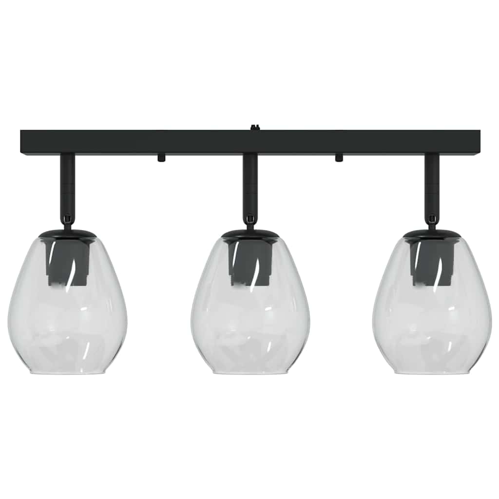 Plafondspot Zwart 54 x 13 x 26 cm Glas en Metaal is nu te koop bij PeponiXL, paradijselijk wonen!