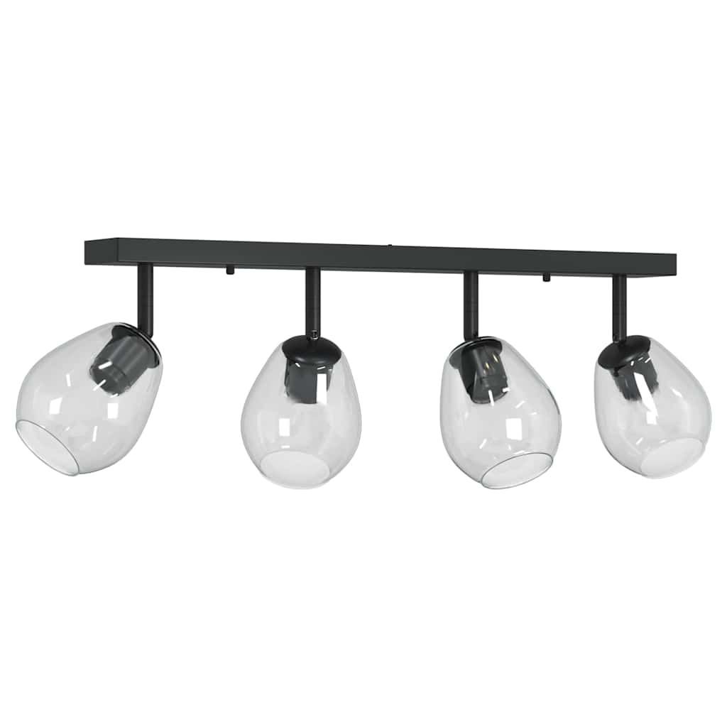 Plafondspot Zwart 73.5 x 13 x 26 cm Glas en Metaal is nu te koop bij PeponiXL, paradijselijk wonen!