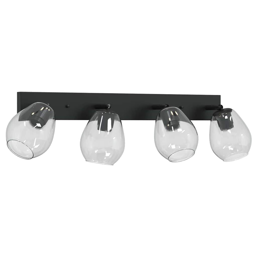 Plafondspot Zwart 73.5 x 13 x 26 cm Glas en Metaal is nu te koop bij PeponiXL, paradijselijk wonen!