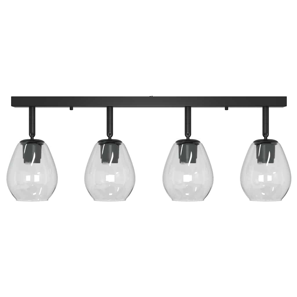 Plafondspot Zwart 73.5 x 13 x 26 cm Glas en Metaal is nu te koop bij PeponiXL, paradijselijk wonen!