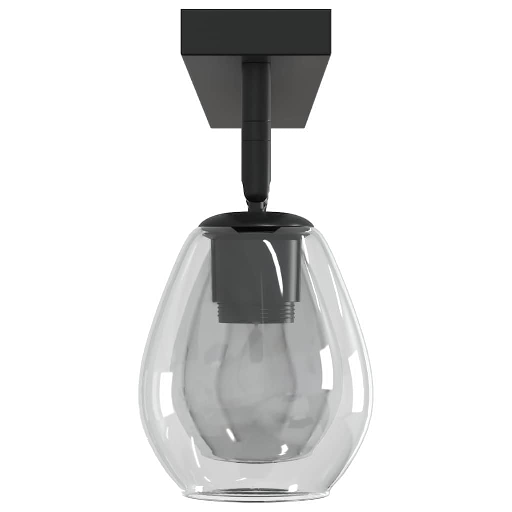 Plafondspot Zwart 73.5 x 13 x 26 cm Glas en Metaal is nu te koop bij PeponiXL, paradijselijk wonen!