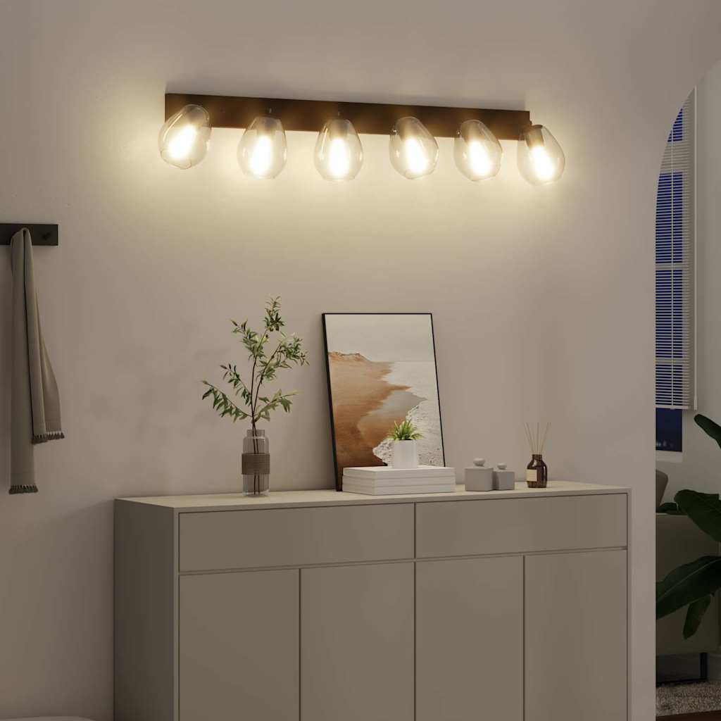 Plafondspot Zwart 110,5 x 13 x 26 cm Glas en Metaal is nu te koop bij PeponiXL, paradijselijk wonen!