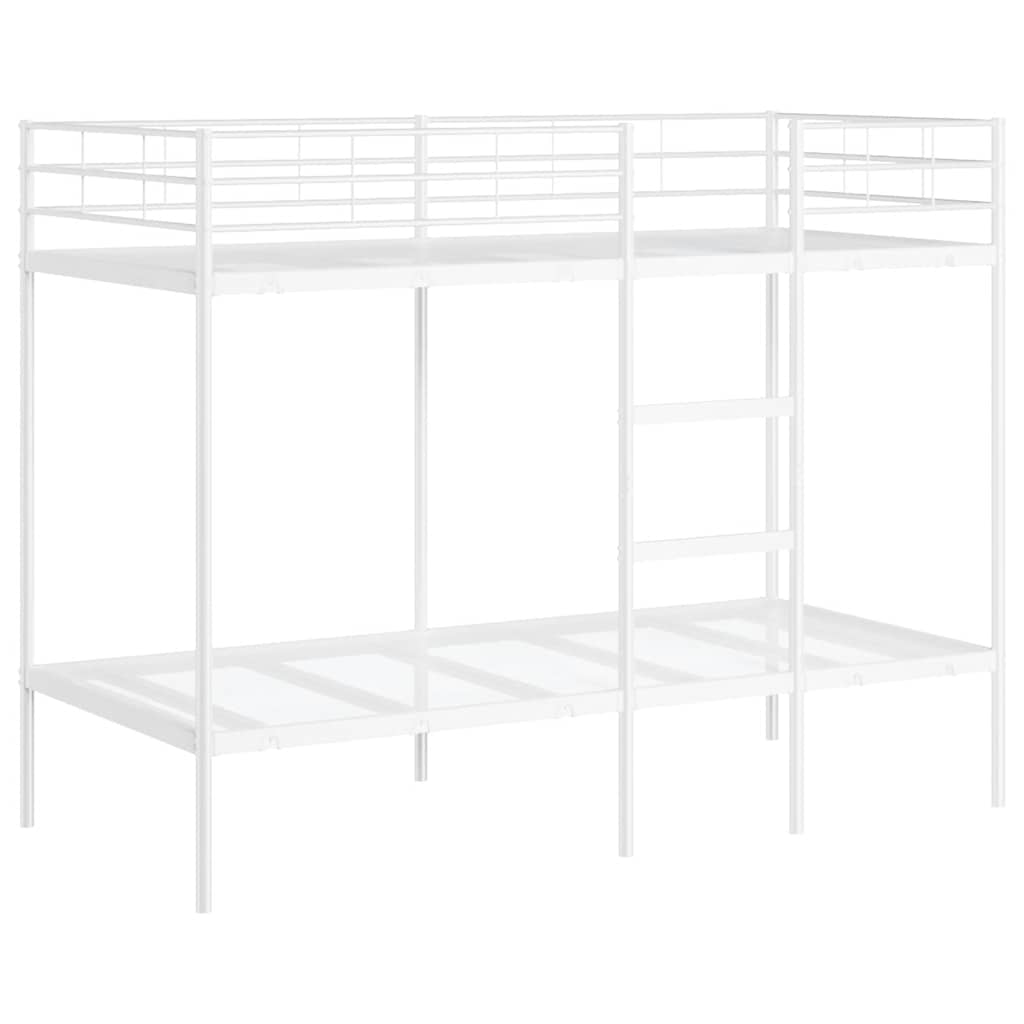 Stapelbed zonder matras 90x190 cm staal wit is nu te koop bij PeponiXL, paradijselijk wonen!