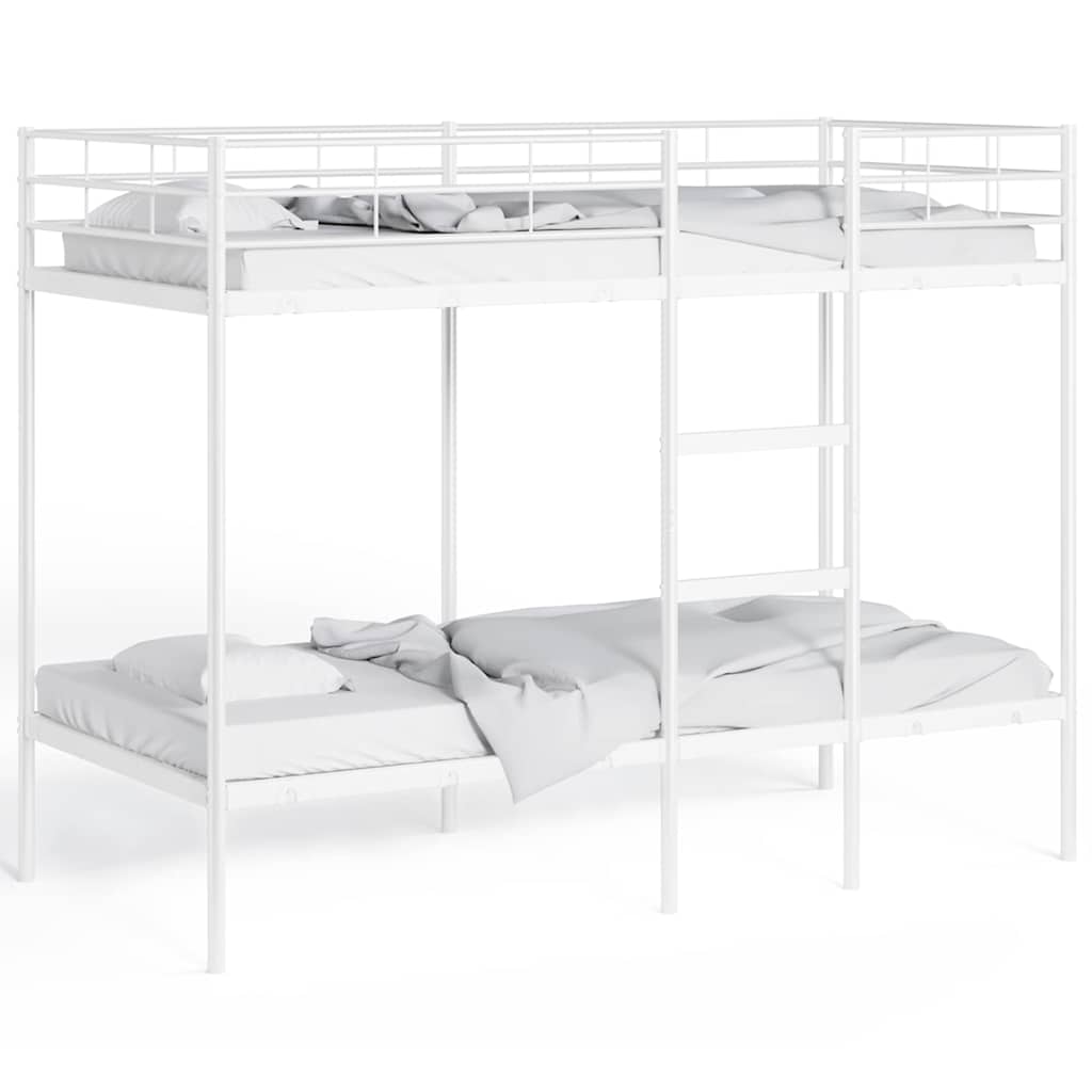 Stapelbed zonder matras 90x190 cm staal wit is nu te koop bij PeponiXL, paradijselijk wonen!