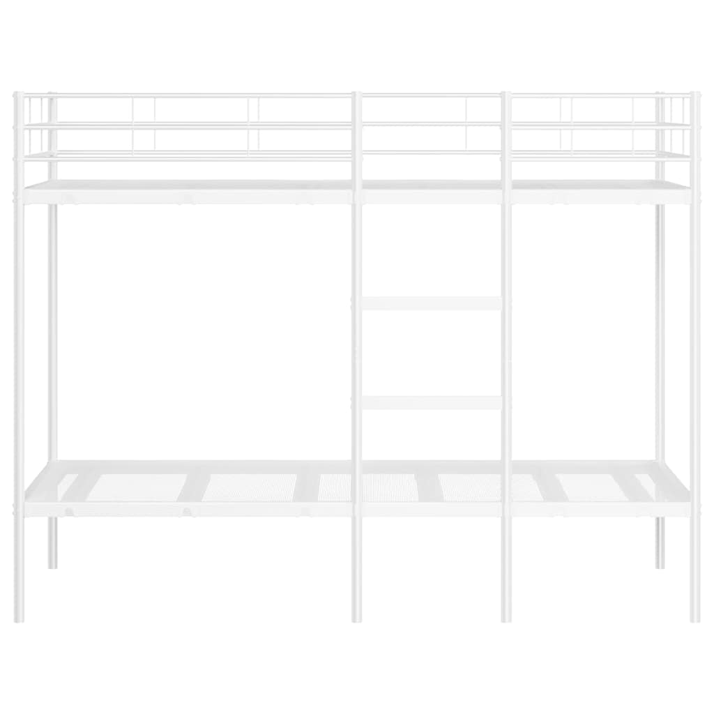 Stapelbed zonder matras 90x190 cm staal wit is nu te koop bij PeponiXL, paradijselijk wonen!