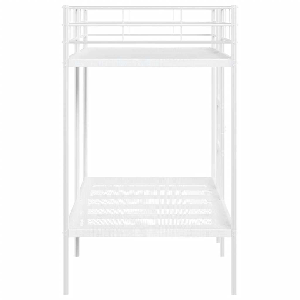 Stapelbed zonder matras 90x190 cm staal wit is nu te koop bij PeponiXL, paradijselijk wonen!