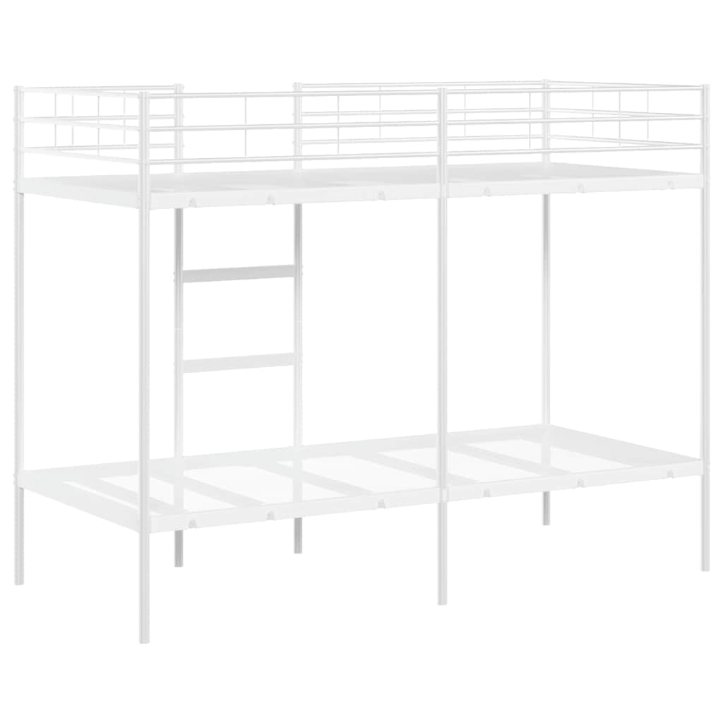 Stapelbed zonder matras 90x190 cm staal wit is nu te koop bij PeponiXL, paradijselijk wonen!