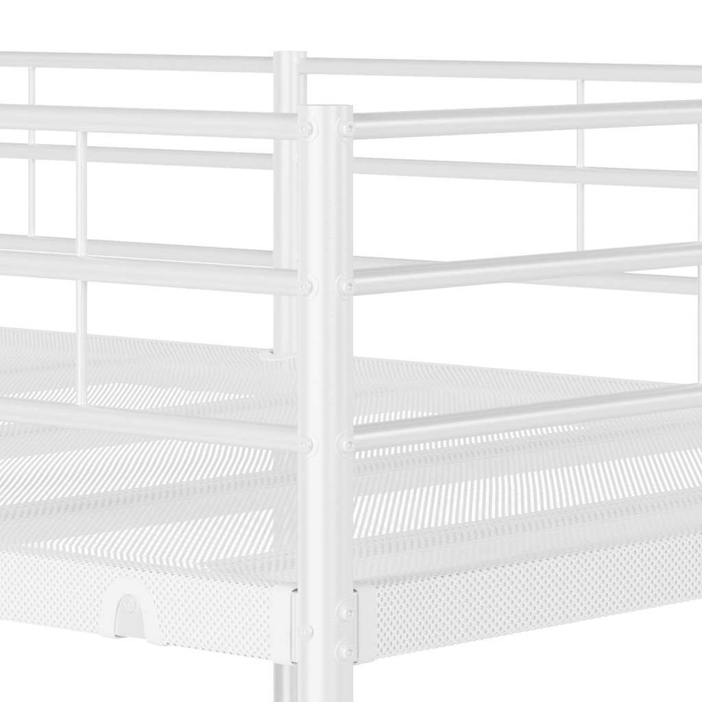 Stapelbed zonder matras 90x190 cm staal wit is nu te koop bij PeponiXL, paradijselijk wonen!