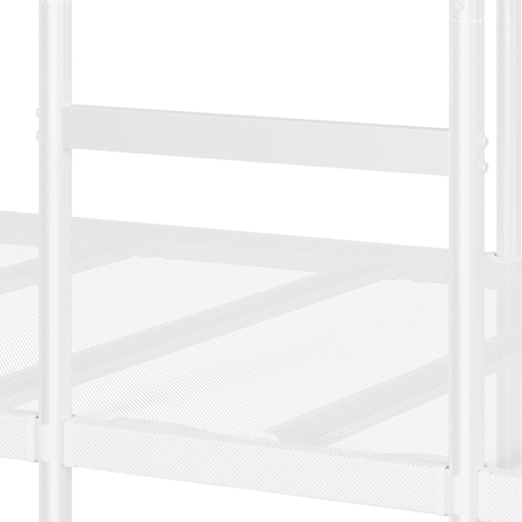 Stapelbed zonder matras 90x190 cm staal wit is nu te koop bij PeponiXL, paradijselijk wonen!