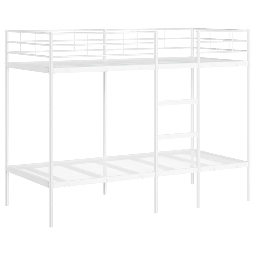 Stapelbed zonder matras 90x200 cm staal wit is nu te koop bij PeponiXL, paradijselijk wonen!