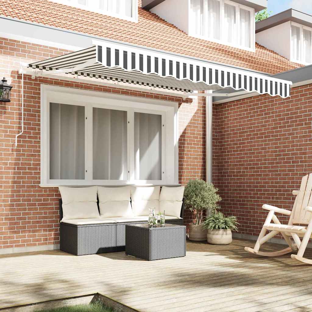 Vervangingsdoek voor zonnescherm Antraciet en Wit 2,5 x 2 m is nu te koop bij PeponiXL, paradijselijk wonen!